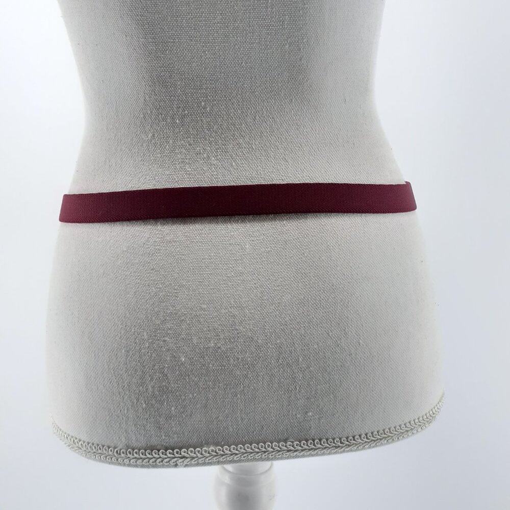 Koret City Blues Red Burgundy Cinch Stretched Skinny Belt One Size Magnet Lock - Picture 7 of 10